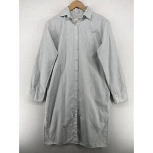URBAN RENEWAL Dress S Shirt Oversized Poplin Pinstripes Button Front White USA